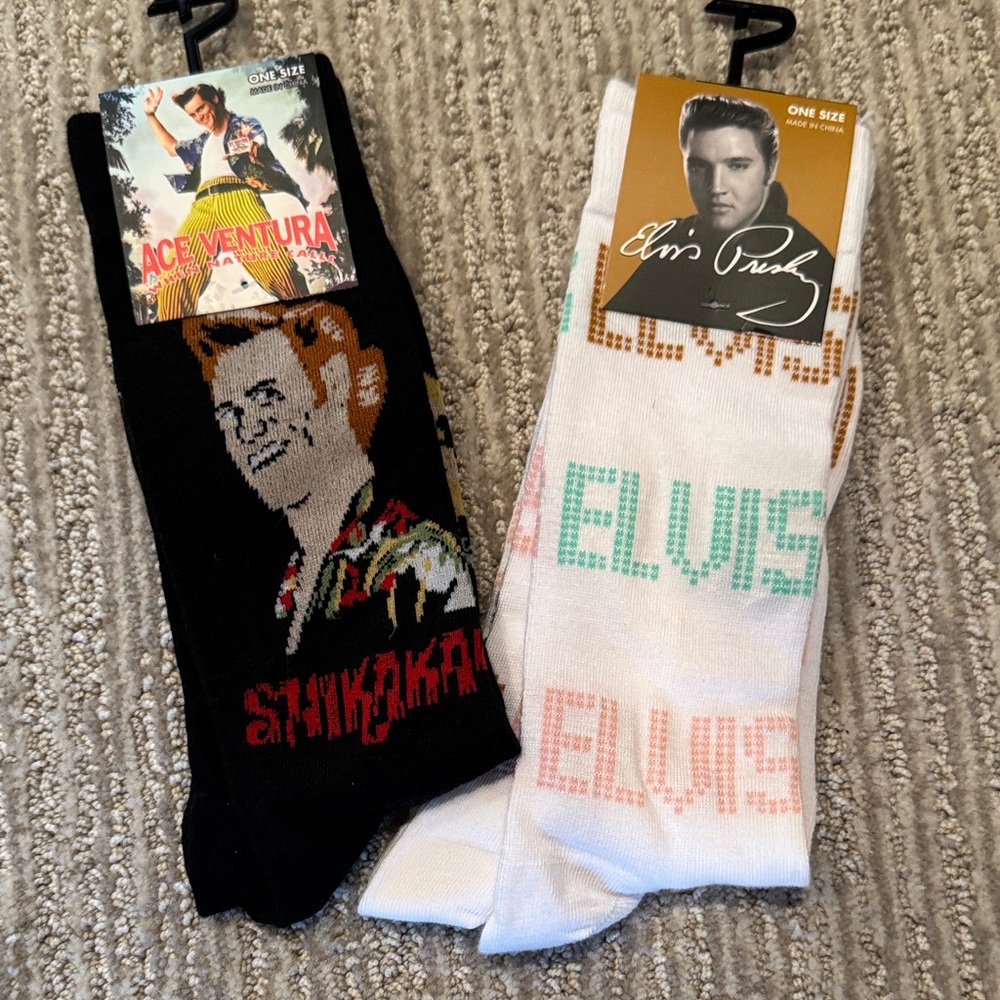Statement Socks – Ace Ventura & Elvis Presley (Set of 2)